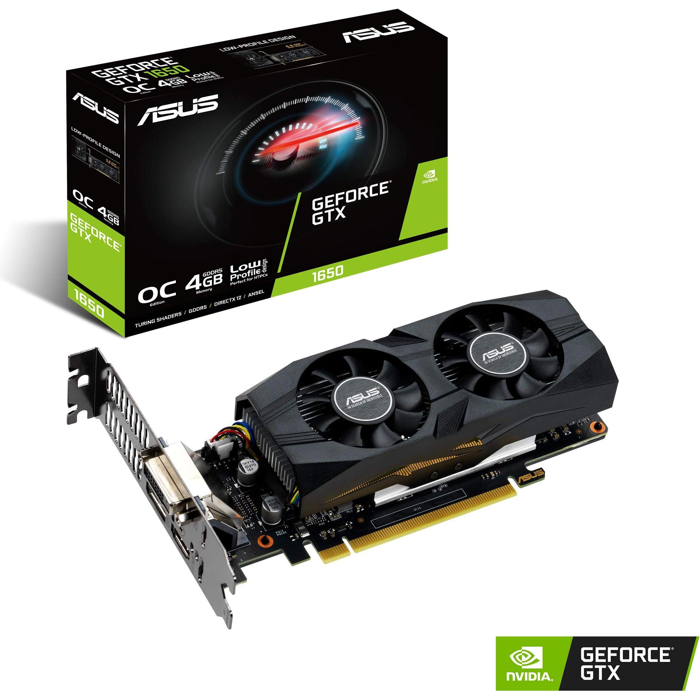 ASUS GeForce GTX 1650 O4G LP BRK (4 GB), Grafikkarte
