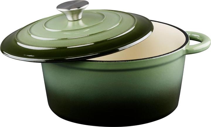 Produktbild alpina Casserole enam cast iron Green (24 cm, Bräter + Schmortopf, Gusseisen)