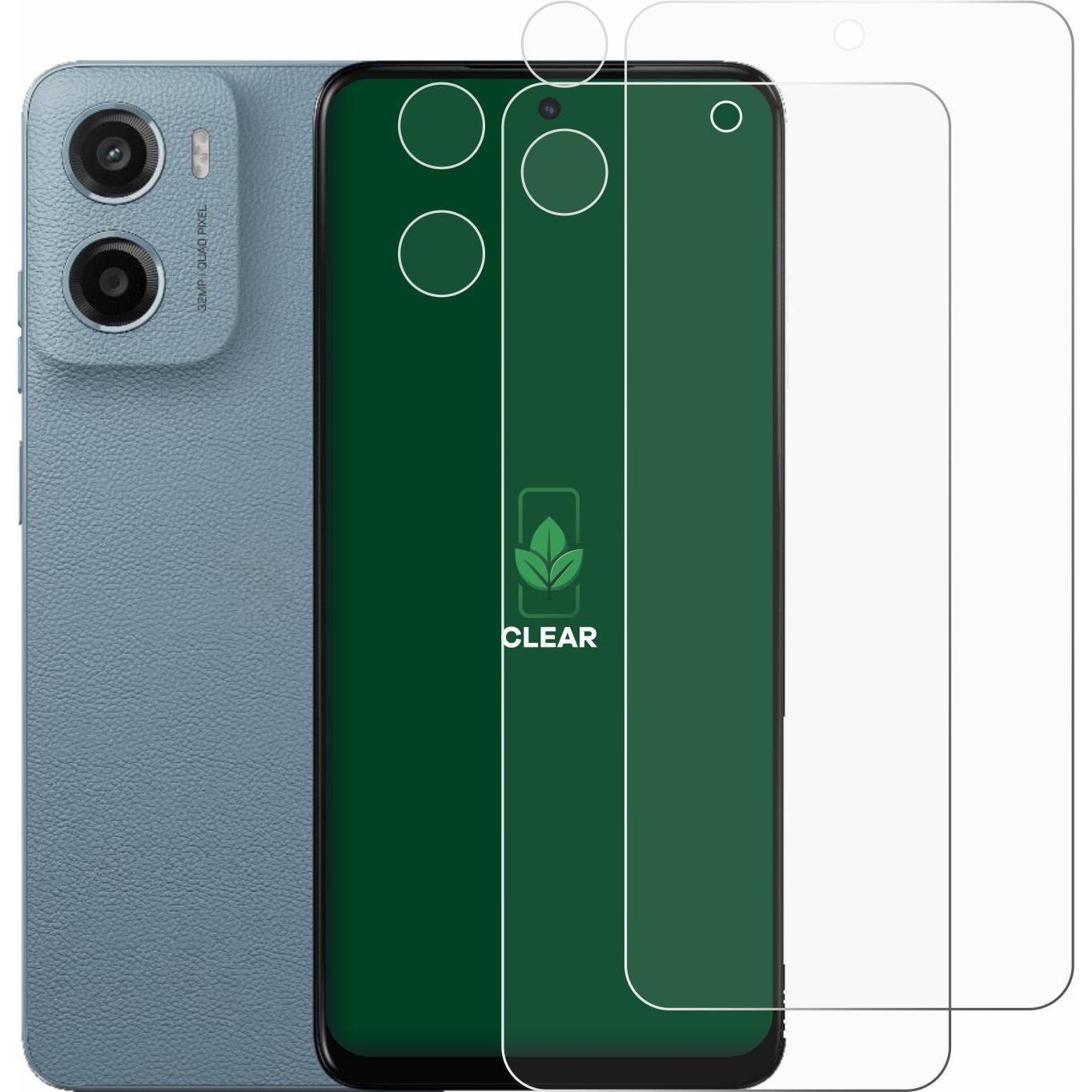 Thumbnail - ScreenLeaf Schutzfolie nachhaltiger Displayschutz Display Schutz Folie Klar Transparent (2 Stück, Motorola Moto E), Smar...