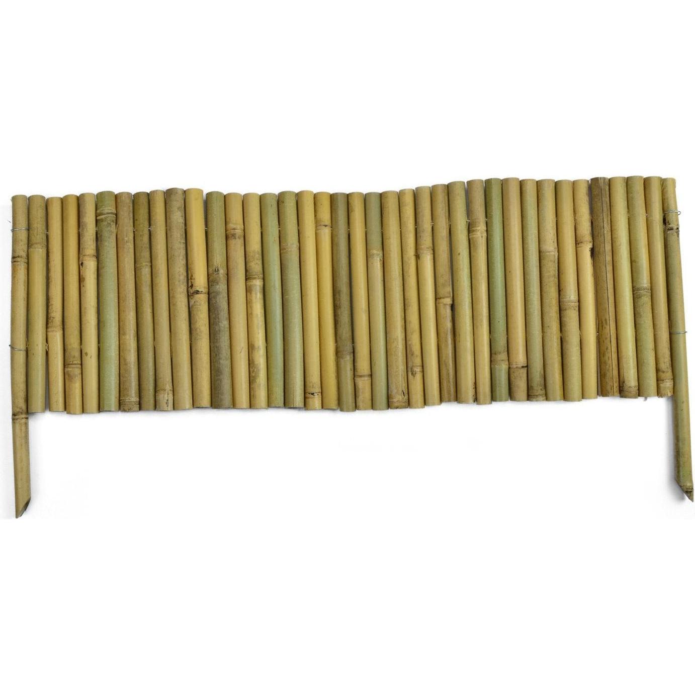 Karat, Rasenkante, Natur BambusBeetumrandung 15x100 cm (100 cm)