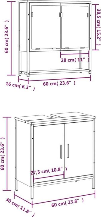 Produktbild vidaXL 2-tlg. Badmöbel-Set