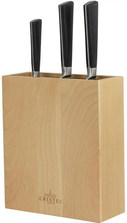 Cristel staand messenblok 8 messen beukenhout (BCBHRPM)