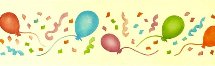 Actual product image Designer Stencils Balloons & Confetti Stencil