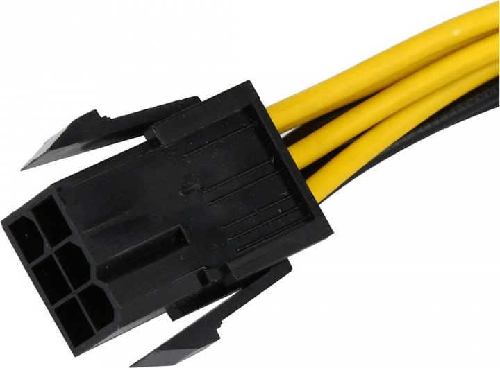 Produktbild PowerGuard PCI-E 6-Pin zu 8-Pin GPU Grafikkarten Adapter Strom Kabel 12cm