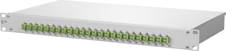 Actual product image Metz Connect OpDAT fix patch panel VIK 24xLC-D (lime green), OM5, grey