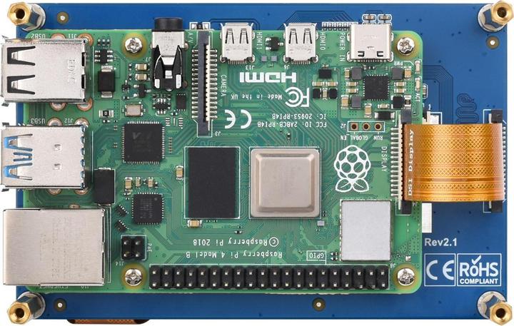 Produktbild WaveShare 4.3inch QLED Capacitive Touch Display für Raspberry Pi DSI Interface 800×480