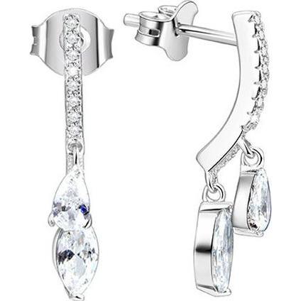 Beneto, Ohrringe, Silver earrings with crystals AGUP1150