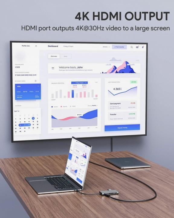 Immagine prodotto Aukey Hub di interfaccia CB-C91 5000 Mbit/s nero (USB-C, 8 porte)