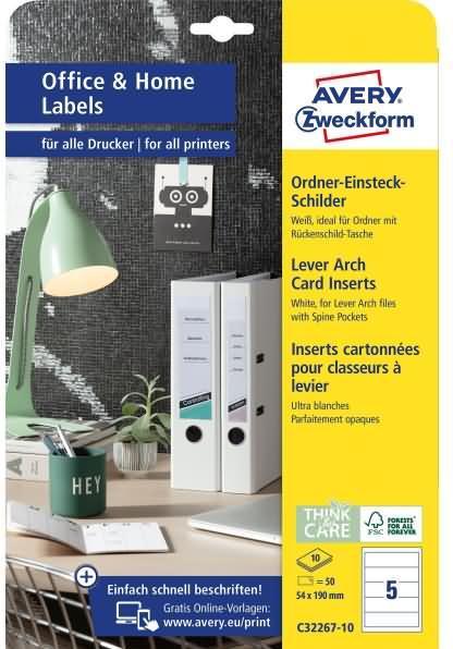 Actual product image Avery Folder insertion labels, home office, small pack