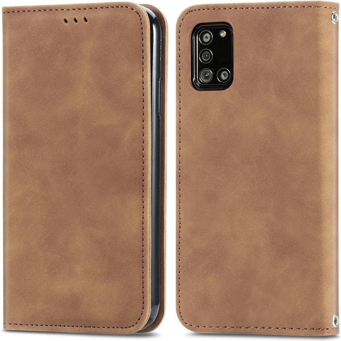 König Design Hülle Handy Schutz für Samsung Galaxy A32 5G Case Cover Tasche Etui Bumper Braun (Samsung Galaxy A32 5G), S...