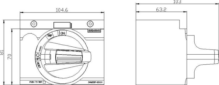 Produktbild Siemens Front mounted rotary operator IEC
