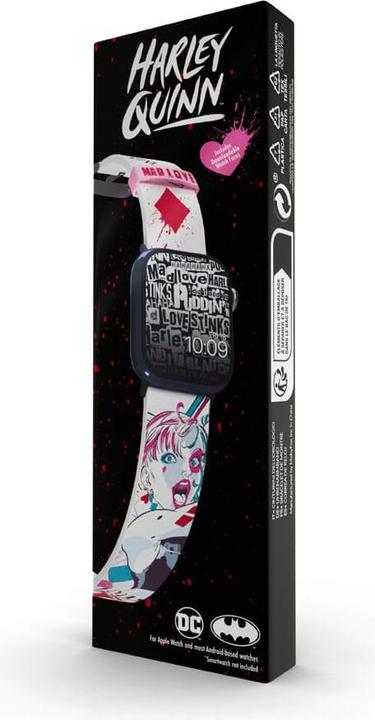 Immagine prodotto Moby Fox Bracciale Smartwatch Harley Quinn Mad Love 22 mm (22 mm, Silicone, Acciaio inossidabile, Apple Watch)
