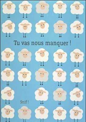 Actual product image ABC Abschiedskarte FR A4 75138 Schafe (1 pcs.)