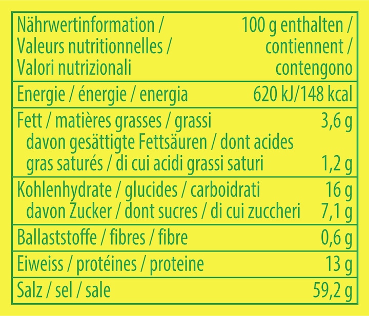 Valeurs nutritives et ingrédients Knorr Aromat Recharge de condiment en poudre Trio-Pack, assaisonnement optimal de nombreux plats (270 g)