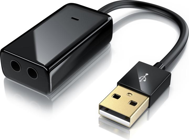 Immagine prodotto Aplic Scheda audio Virtual 7.1 Surround, USB mini esterna, Dynamic 3D Surround, ingresso da 3,5 mm (USB 2.0)
