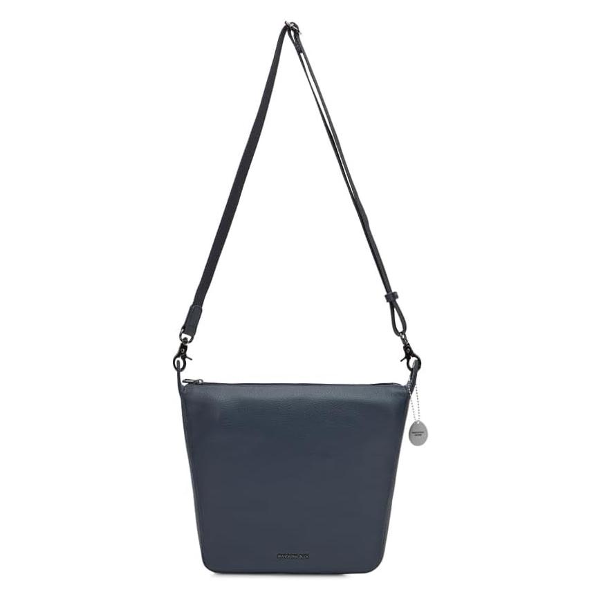 Mandarina Duck, Damen, Handtasche, Mittlere Crossover Aus Leder Mit Verstellbarem Gurt Und Innenfächern, Blau
