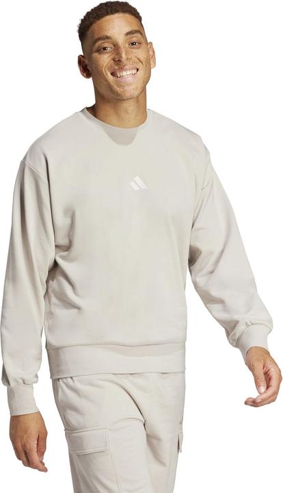 Produktbild Adidas Men's Essentials FEELCOZY French Terry Sweatshirt, Wonder Alumina/White, M (M)