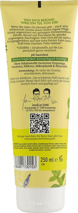Actual product image Jean & Len Vitalising shower gel lemon verbena/mint (250 ml)