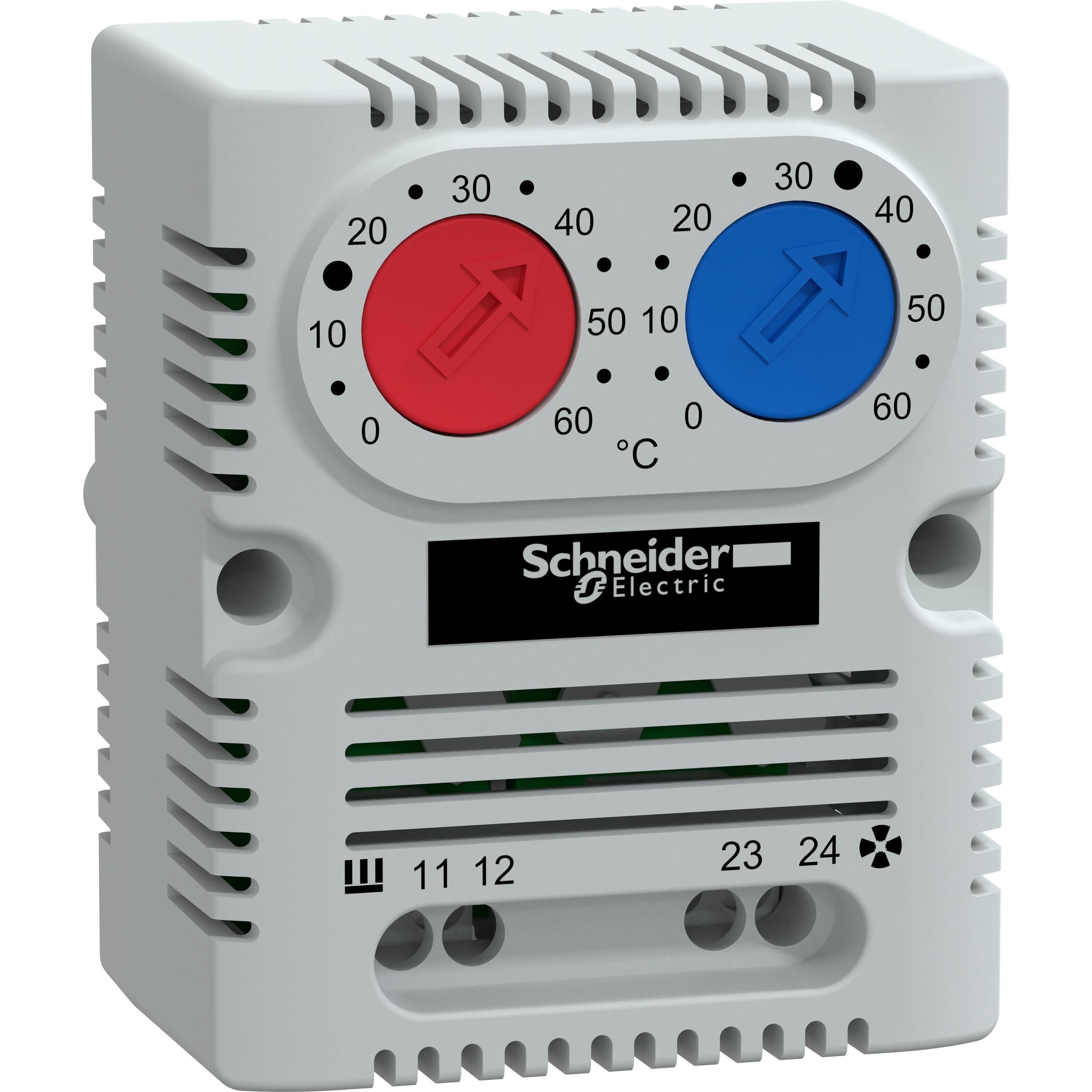 Schneider Electric Termostato doppio NSYCCOTHD, Termostato, Grigio
