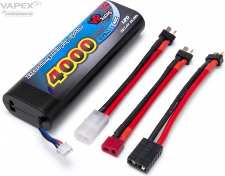 Image du produit NoName Batterie Li-Po 2S 7.4v 30C 4000mAh Multi-contact (7.40 V, 4000 mAh)