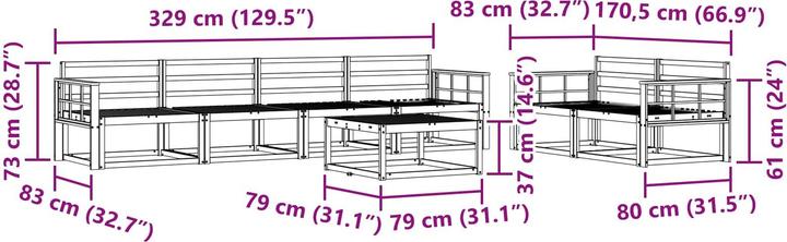 Produktbild vidaXL Outdoor-Sofa