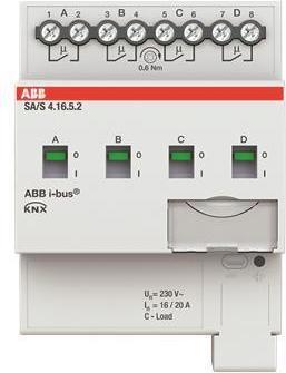 ABB Schaltaktor 4fach, 16A, C-Last SA/S4.16.5.2 (Schaltaktor)