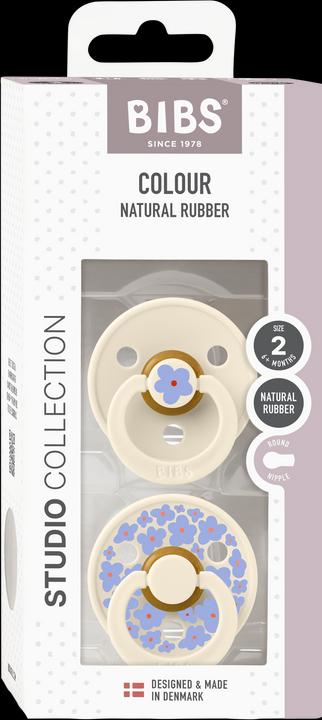 Bibs Studio Nuggi Colour 2 PACK Latex Round 6-12m Jasmine Sage Mix (2 x, 6 - 12 Monate)
