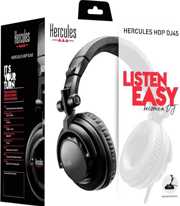 Actual product image Hercules HDP DJ45 (ANC, Cable)