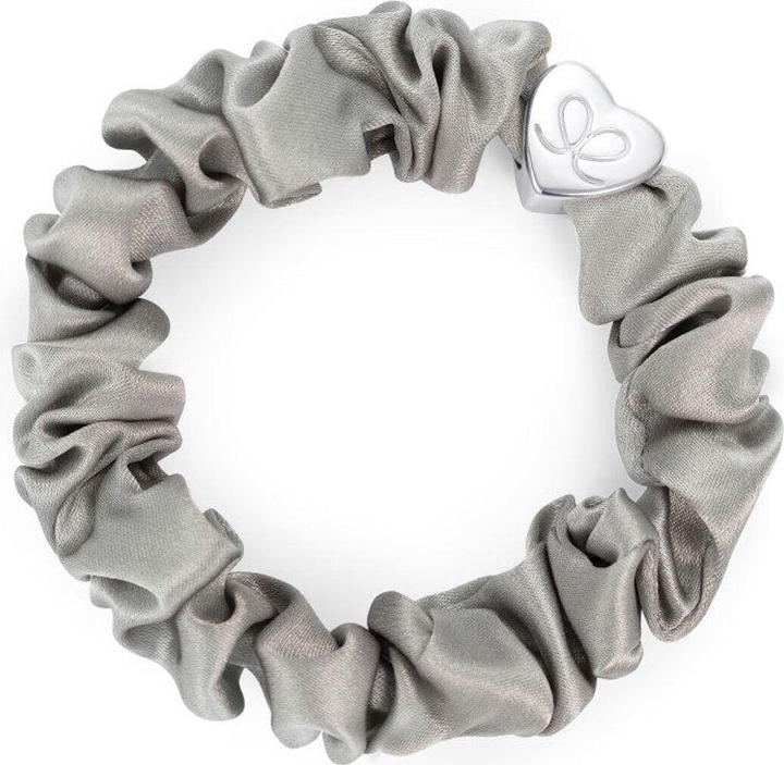 Produktbild By Eloise Bangle Band Silver Heart Silk Scrunchie Moonlight (Haargummi)