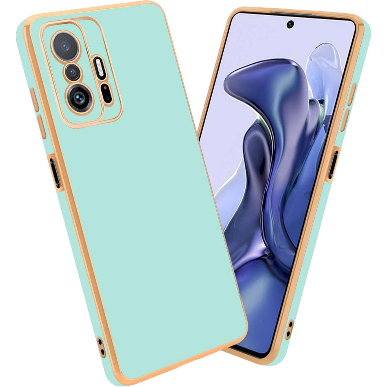 Cadorabo Hülle für Xiaomi 11T / 11T PRO TPU mit Kameraschutz (Xiaomi 11T), Smartphone Hülle, Grün