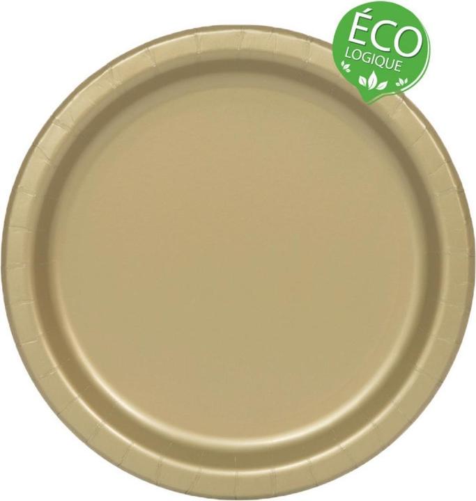 Actual product image Unique Gold Paper Plate 22cm (8pcs) (8 x)