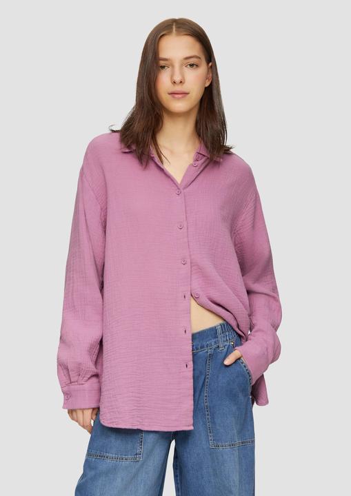 Image du produit s.Oliver Bluse Oversized-Hemdbluse aus Musselin (40)