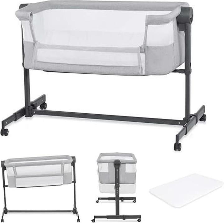 Produktbild KinderKraft Nestee Up 2 light grey travel cot