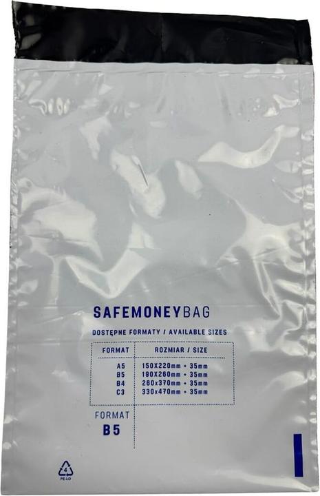 Immagine prodotto Bestpak SAFEMONEYBAG Koperty bezpiecznie depozytowe biała B5 190x260+35 100 szt (B5, 100x)