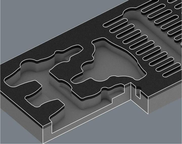 Actual product image Wera Foam insert KK ratchet set 1 empty 9852