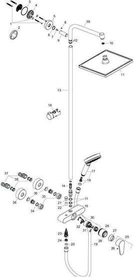 Produktbild hansgrohe Showerpipe CROMETTA E 240 1JET
