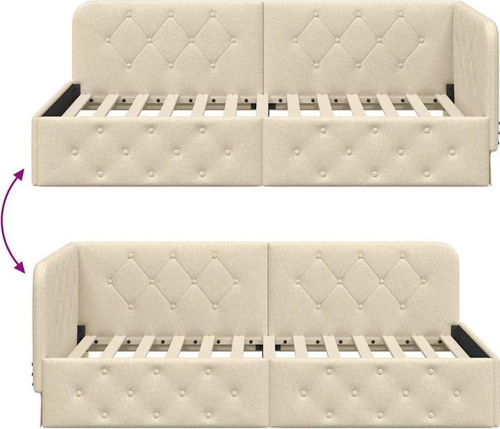 Image du produit vidaXL Eckbettgestell (90 x 190 cm)