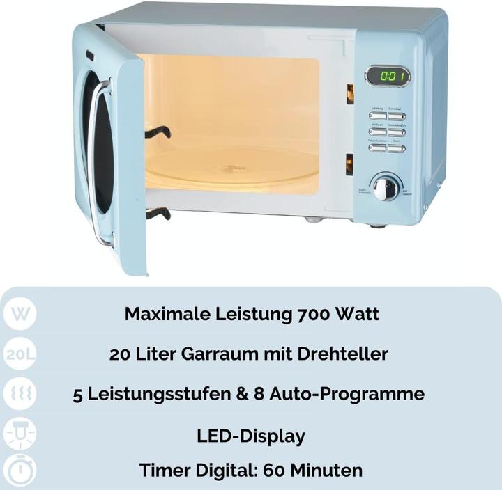 Productafbeelding Wolkenstein Magnetron WMW720 LB Blauw BxHxD 45,1 x 25,6 x 36,1 cm (20 l)