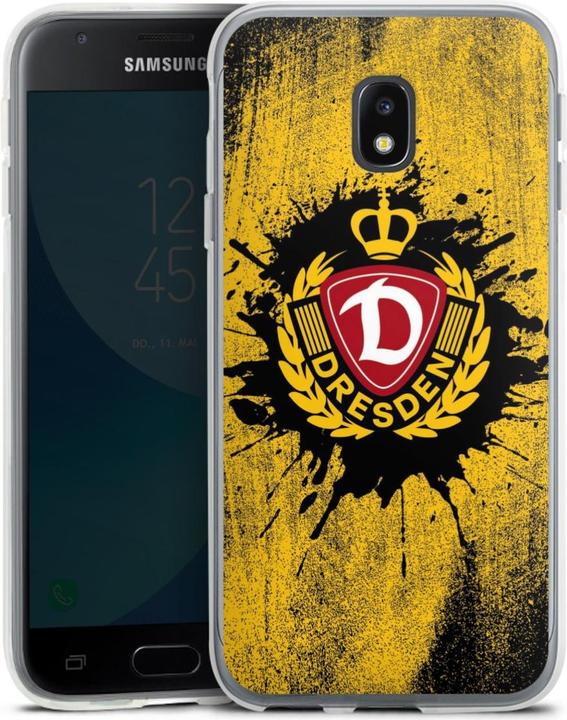Produktbild DeinDesign Silikon Hülle für Samsung Galaxy J3 (2017) Handyhülle Case Smartphone Schutzhülle Fussball (Samsung Galaxy J3 (2017))