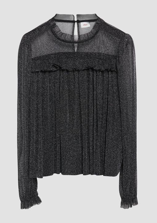 Image du produit S.Oliver Bluse Ausgestellte Bluse aus glitzerndem Mesh (158, 164)