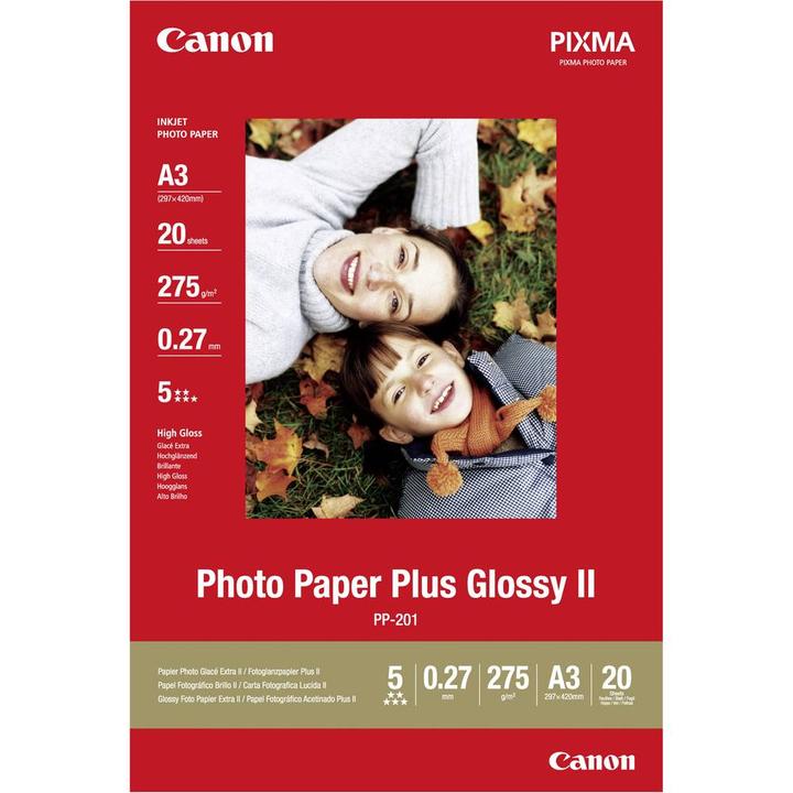 Produktbild Canon PP-201 Plus Glossy II (265 g/m², A3, 20 Stk.)