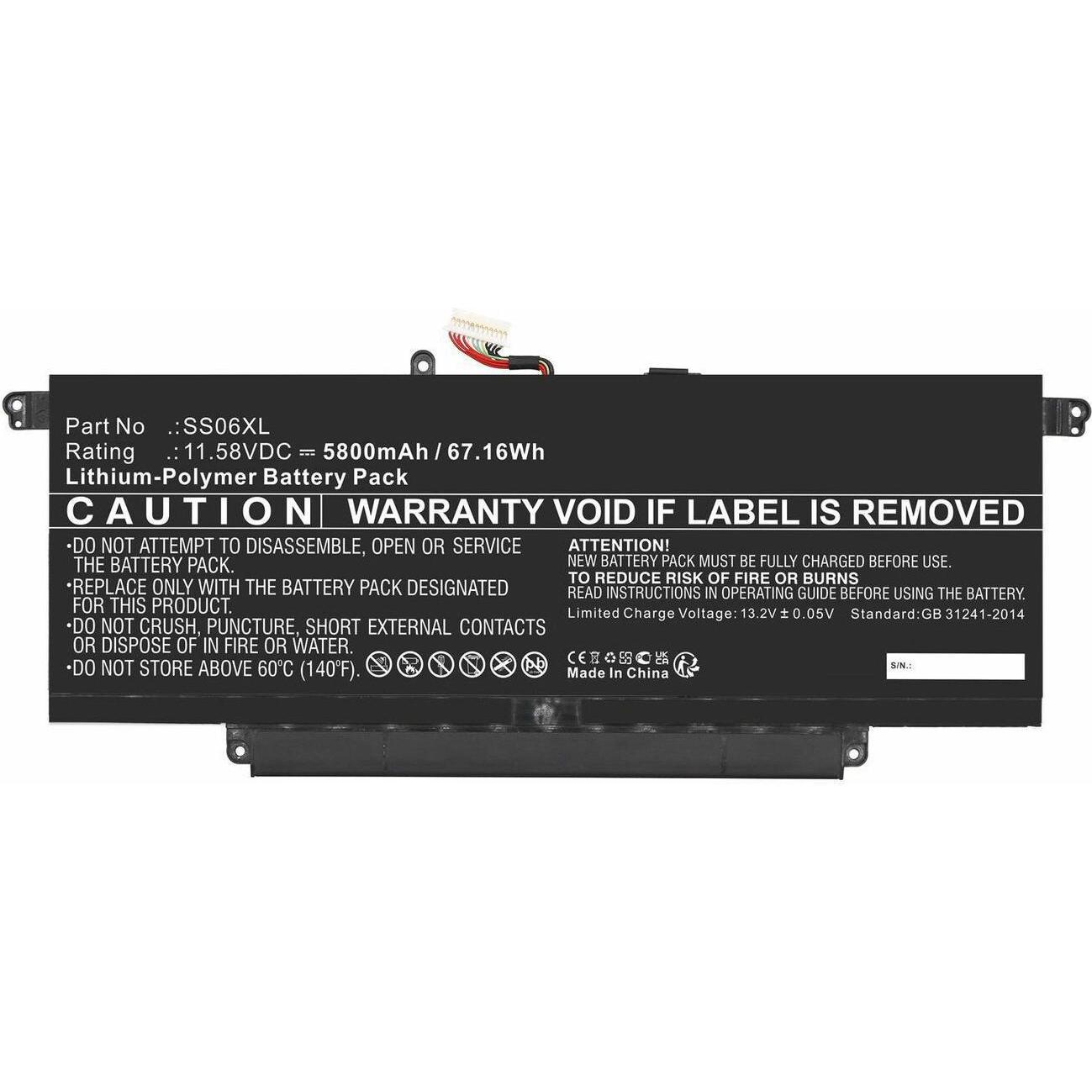 CoreParts Battery 11.58V 5800mAh (5800 mAh), Notebook Akku