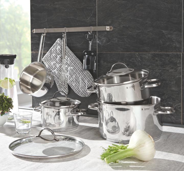 Produktbild WMF Topfset Induktion Kochtopfset 4tlg Glasdeckel Provence Plus (24 cm, Kochtopf, Edelstahl)