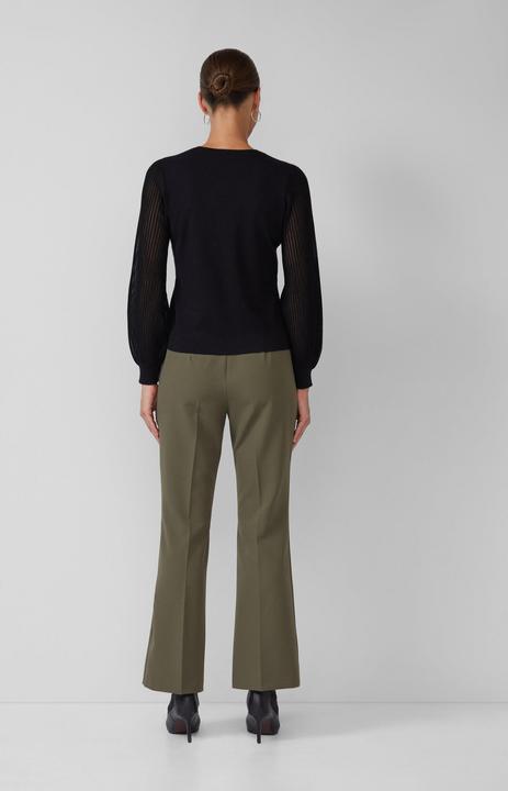 Produktbild s.Oliver Strickpullover Feinstrickpullover mit V-Ausschnitt und semitransparenten Ärmeln (38)