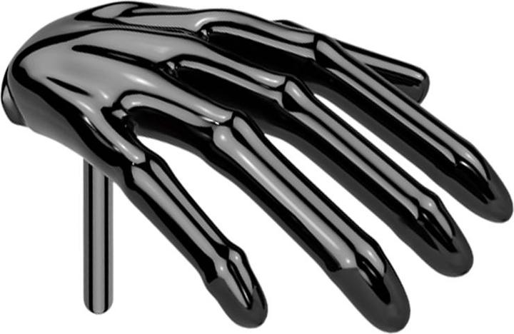 Produktbild Star Piercing Threadless Skelett Hand schwarz (ohne Messing, Titan)
