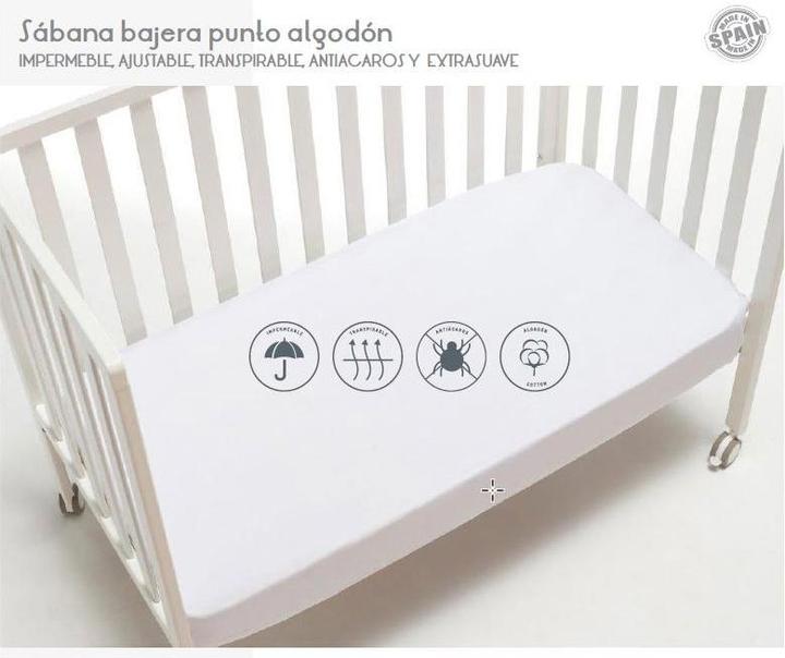 Interbaby Fitted Sheet For Cradle - Waterproof, Breathable - 50x80 (50 x 80 cm)