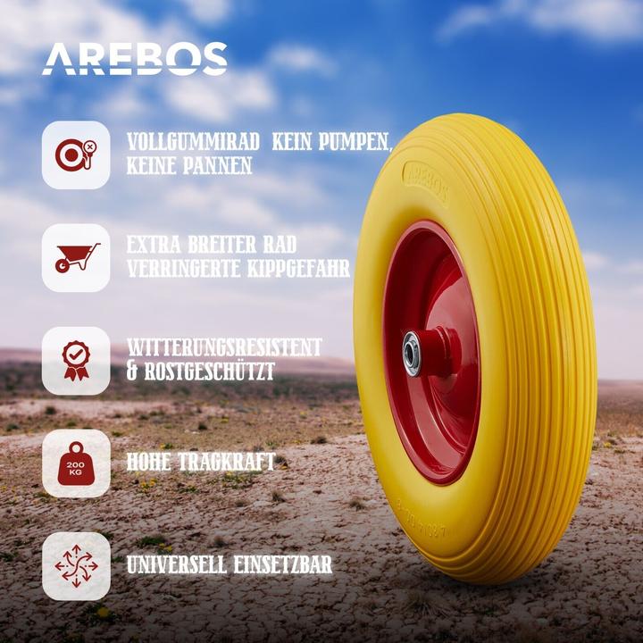 Actual product image Arebos Wheelbarrow wheel