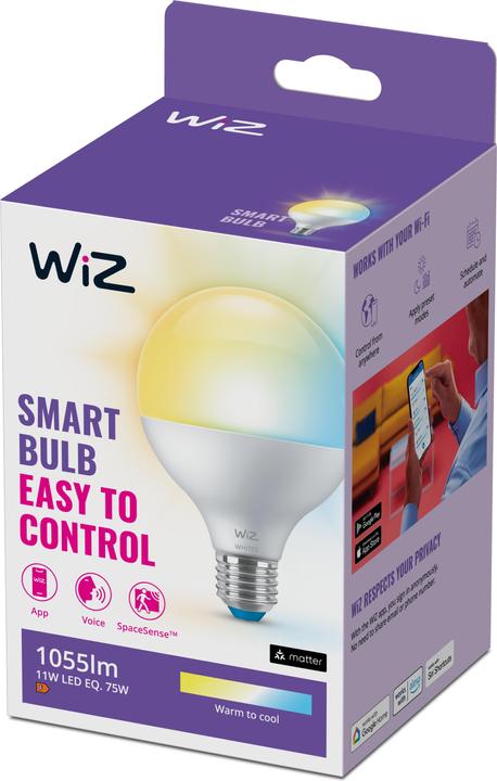Image du produit WiZ Globe blanc réglable (E27, 11 W, 1055 lm, 1 x, F)