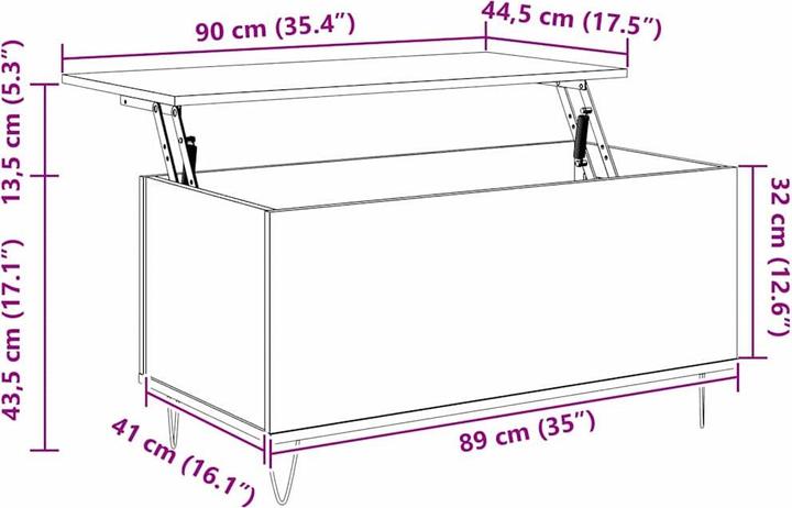 Immagine prodotto vidaXL Couchtisch (90 x 44,5 x 45 cm)
