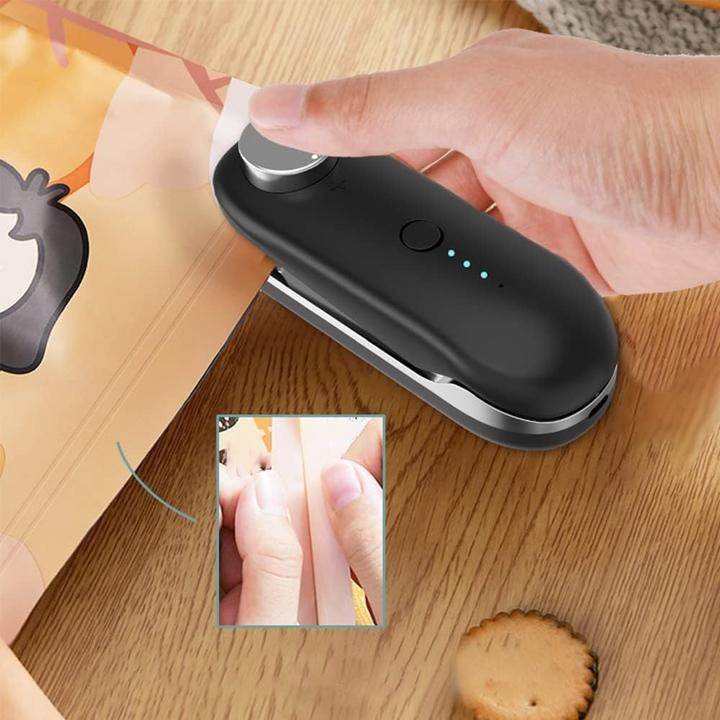 Actual product image Dongker Mini Bag Sealer mit Cutter und USB-Aufladung